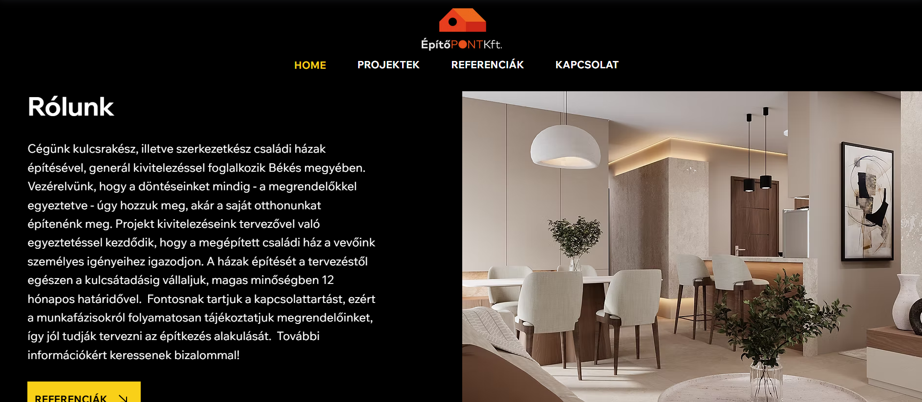 Építőpont Kft. — elkészült weboldal